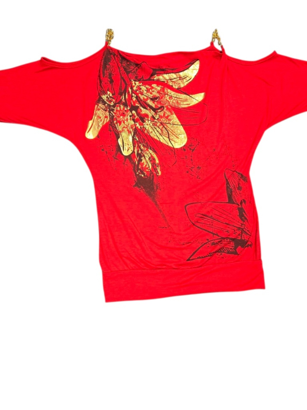 Short sleeve cotton dress shirt with gold hardware - Picture 5 of 16